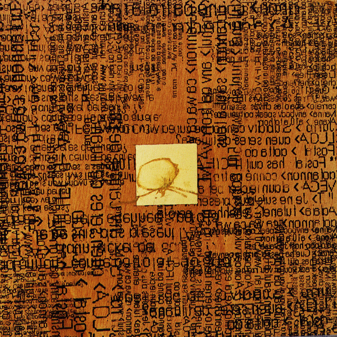 ANTONIO CAMBA · ESTADOS EMBRIONARIOS 2 — Mixta sobre madera · 50×50 cm · 1994—1999