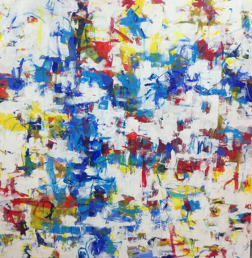 ANTONIO CAMBA · INTRO 13 — Acrílico sobre lienzo · 200x200 cm · 2019